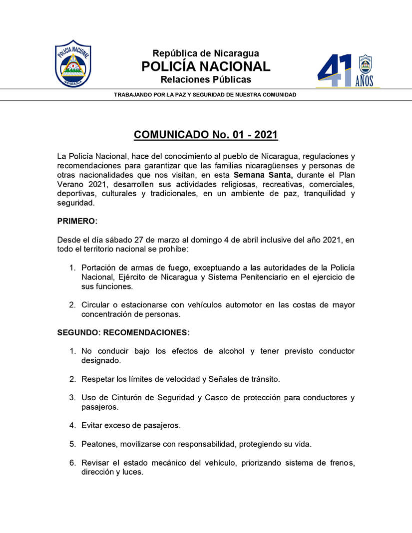 pn-regulaciones-semana-santa-nicaragua